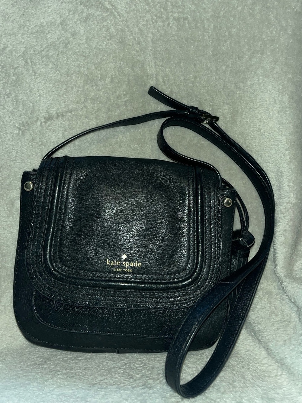 Kate Spade New York Pratt Street Small Rianne black pebbled leather crossbody